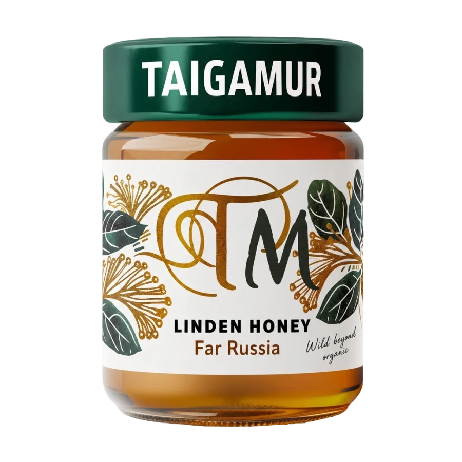 Банка мёда маньчжурской липы TAIGAMUR, 500 г